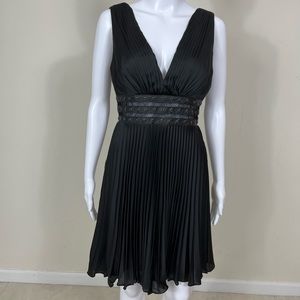 BCBGMaxAzria pleated little black dress